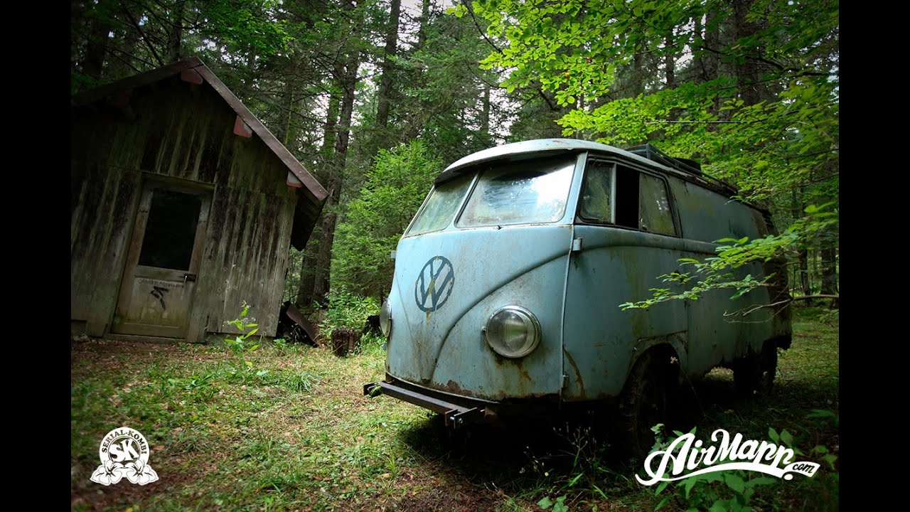 Rescue of a VW 1955 panelvan - Forest find !