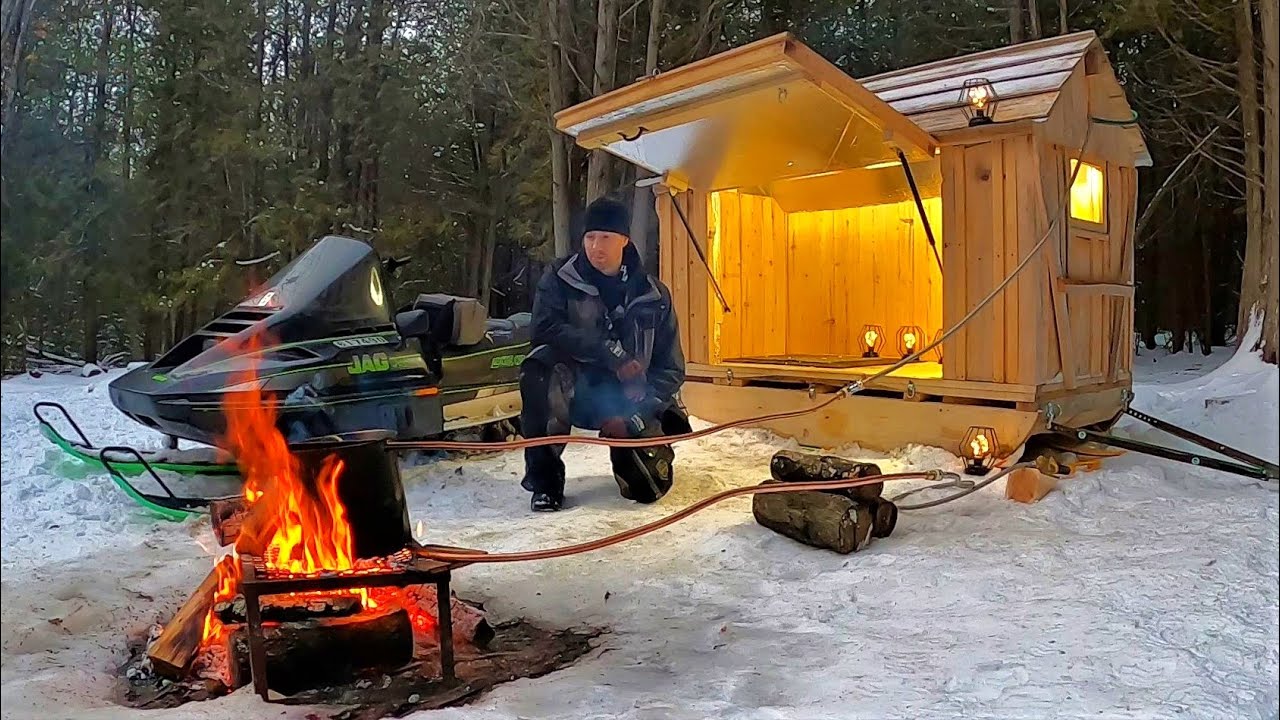 Off Grid Water Heater for Tiny Cabin Sled- DIY Heat Exchanger